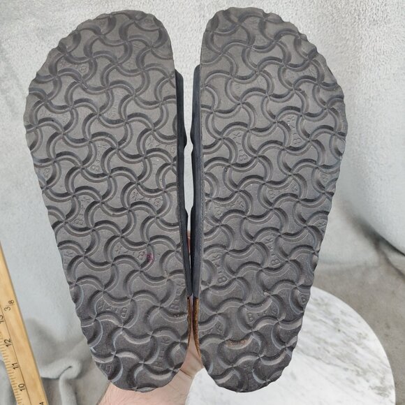 Birkenstock Shoes Womens EU 38 US 7-7.5 Black Leather Florida Sandals - Picture 8 of 10